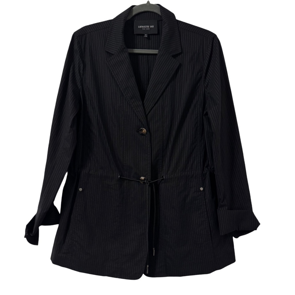 LAFAYETTE 148 New York Porsha Sander Stripe‎ Jacket Medium Adjustable Designer